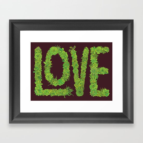 Succulent Love Framed Art Print