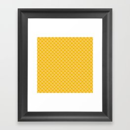 Yellow and white hearts for Valentines day Framed Art Print