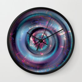 Color Sound-1 (blue pink metal abstract) Wall Clock