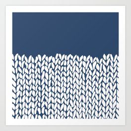 Half Knit Navy Art Print