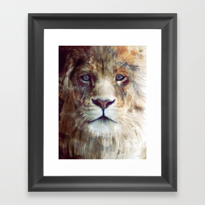 Lion // Majesty Framed Art Print