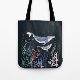 Whales and Coral Tote Bag