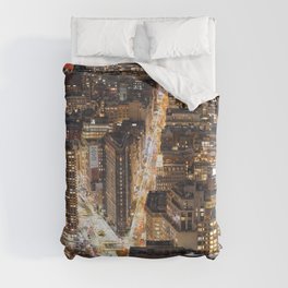 New York City at Night | Travel Photography Duvet Cover