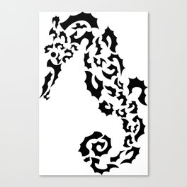 Sea horse in shapes Canvas Print