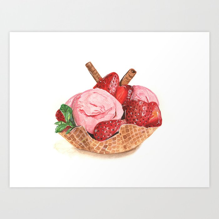 ice cream  Art Print