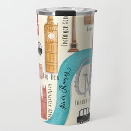 London Calling- Illustrated Map Travel Mug