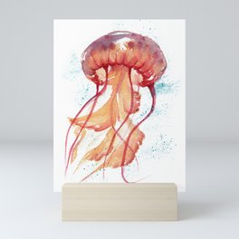 watercolor jellyfish Mini Art Print