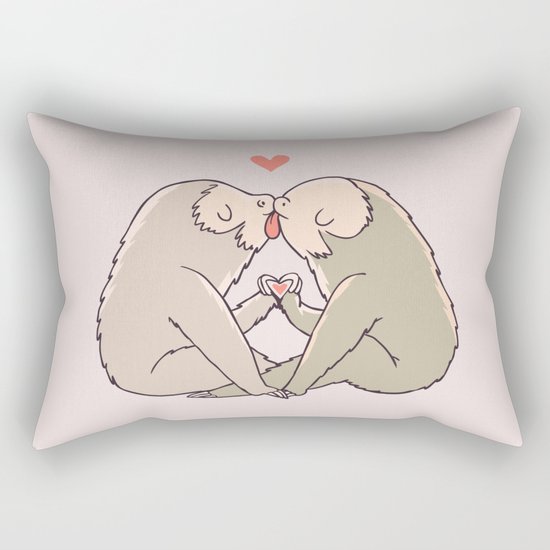 Sloth Kisses Rectangular Pillow