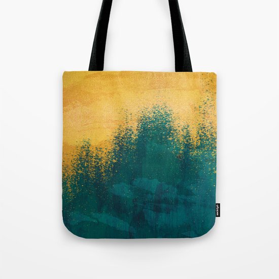 Gold Rush Peacock Tote Bag