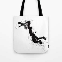Basketball player dunking in ink Tote Bag