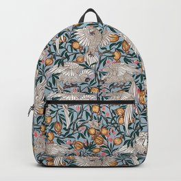 Blue Cockatoo and Pomegranate by Walter Crane Backpack