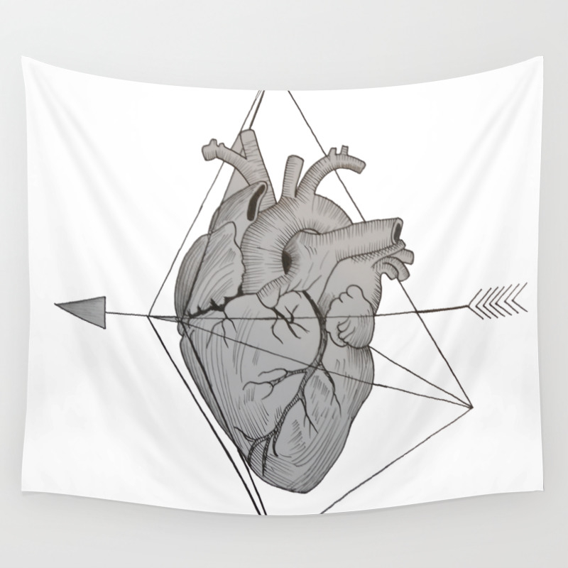Corazon Roto Wall Tapestry By Christianchavarria