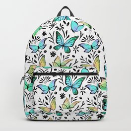 Blue and Yellow Butterflies Backpack