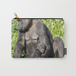 Gorilla Baby In Mother's Arm Carry-All Pouch
