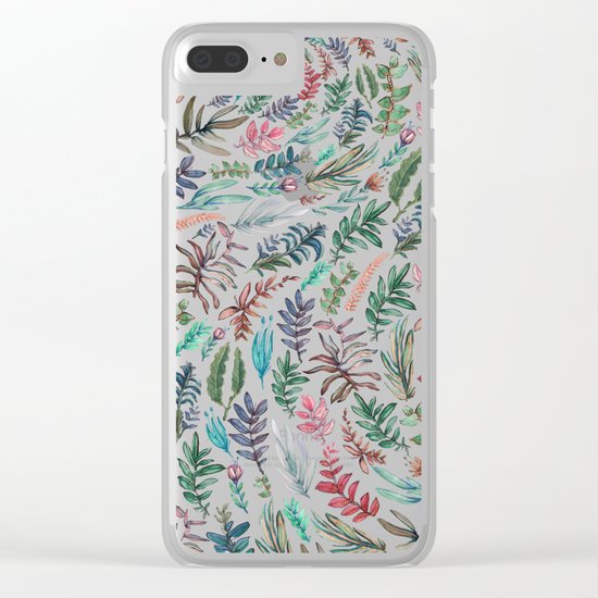 water color garden at nigth Clear iPhone Case