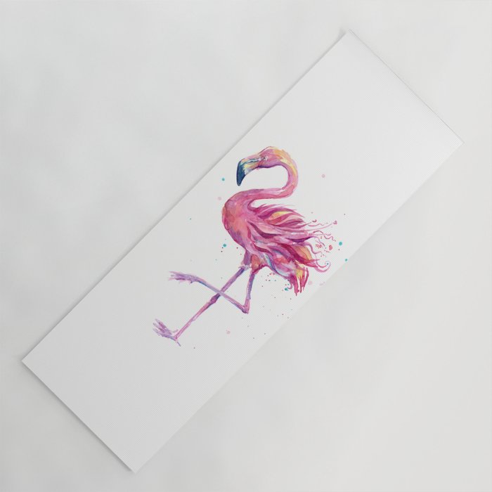 Fancy Pink Flamingo Yoga Mat
