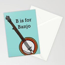 B is for Banjo, typed. Stationery Cards