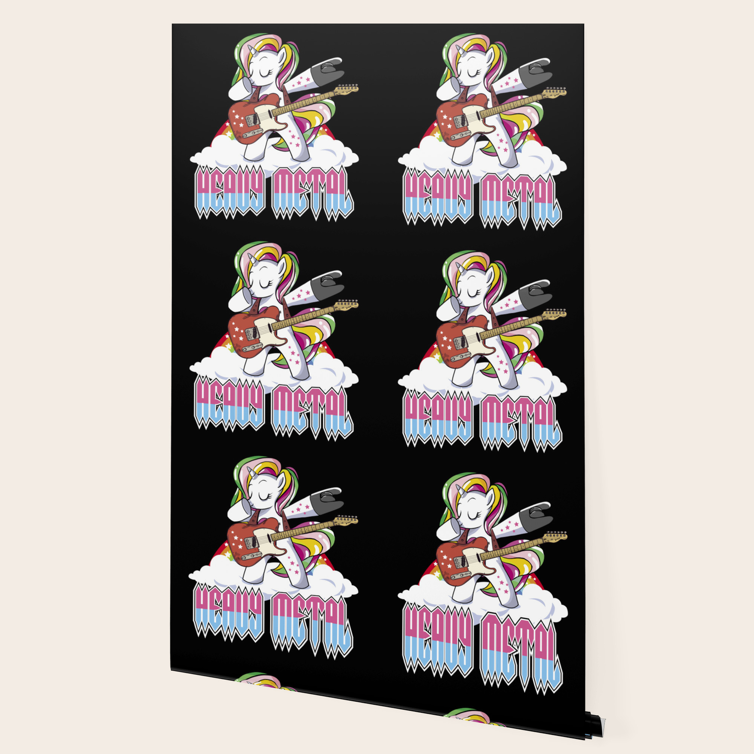 Heavy Metal Festival Dabbing Unicorn Wallpaper By Rasok Art Society6