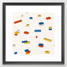 Building blocks pattern Framed Art Print