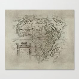 Vintage Africa Map Canvas Print