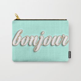 Bonjour typography Carry-All Pouch