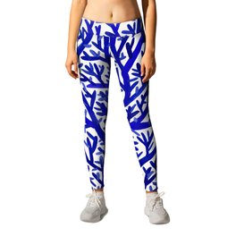 Fan Coral – Navy Leggings | Navy, Pattern, Classicblue, Blue, Fractals, Dive, Coralreef, Painting, Fancoral, Intricate 