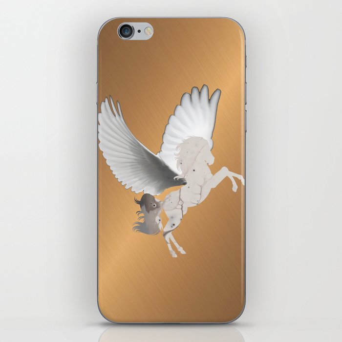 Abstract Digital Art White Pegasus Fantasy Magical Iphone Skin By Colorflowcreations