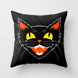 Halloween Cat Throw Pillow