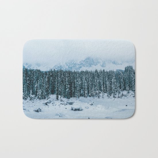 Blue and White - Landscape Photography Bath Mat