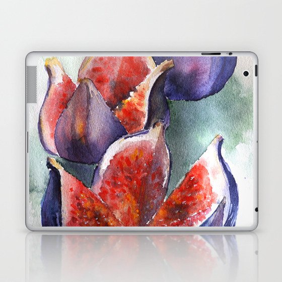 Fig Watercolor Fruits Laptop & iPad Skin