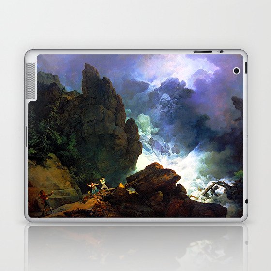 An Avalanche in the Alps by Phillip James De Loutherbourg Laptop & iPad Skin