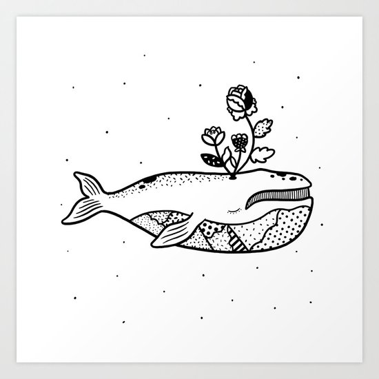 Right Whale Art Print