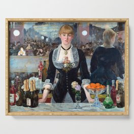 Edouard Manet Bar at the Folies Bergere Serving Tray