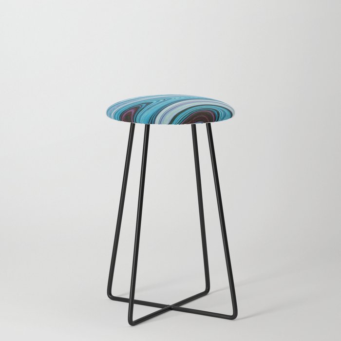 Flowing Blue Layers Counter Stool