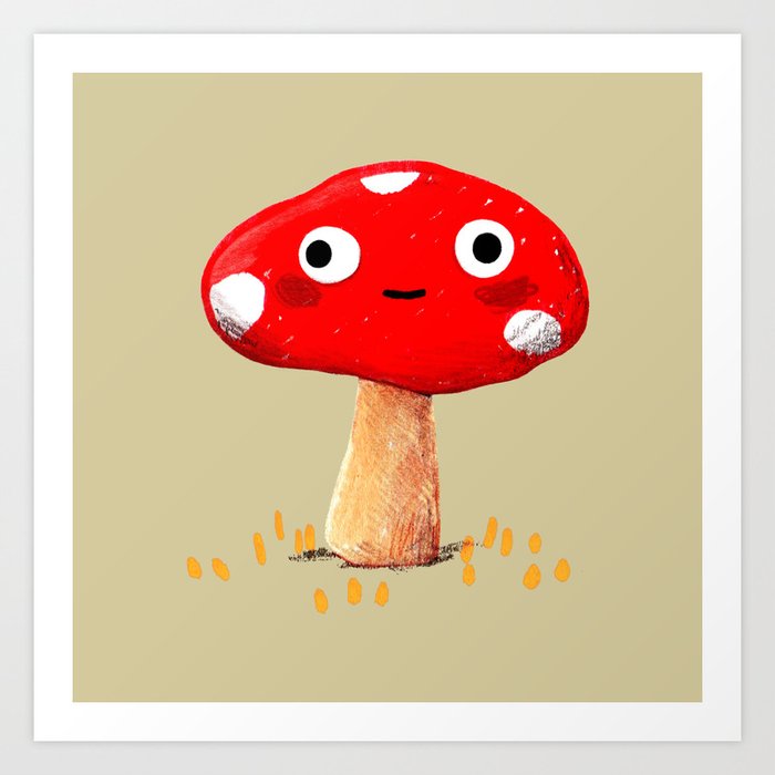 Wall-Eyed Mushroom Art Print