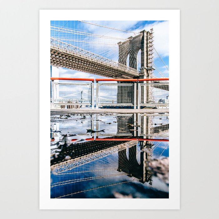 Brooklyn Bridge Reflection Art Print