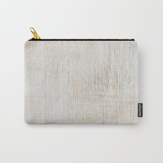 White Wood Carry-All Pouch