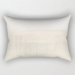Beige and Taupe Horizon Minimalist Abstract Landscape Rectangular Pillow