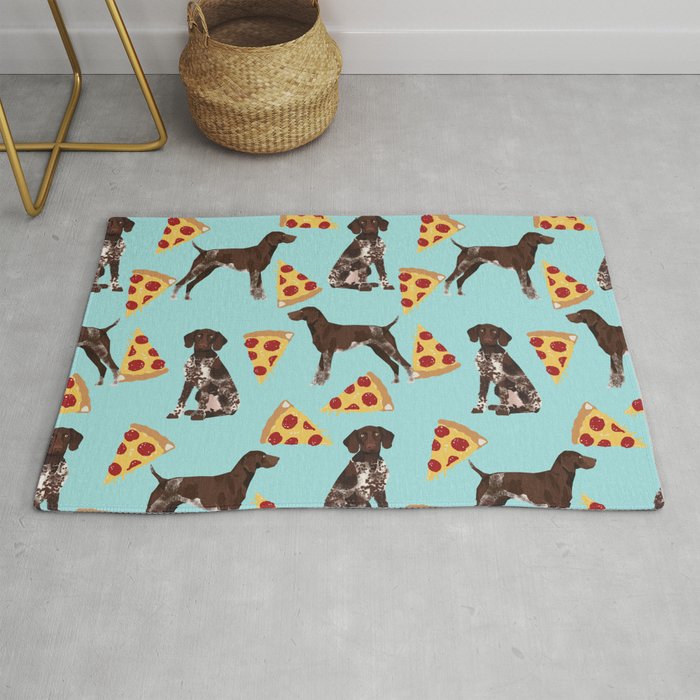 German Shorthair Pointer Dog Breed Pet Art Pizza Slices Pattern