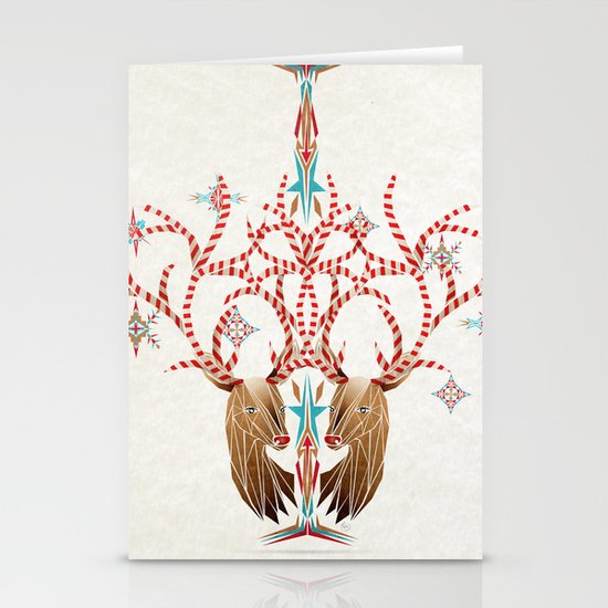 christmas deer Stationery Cards