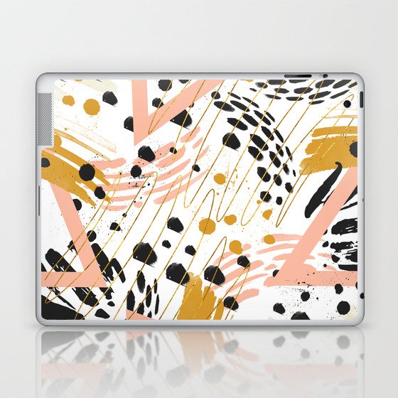 Strokes of abstract geometric shapes Laptop & iPad Skin
