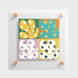 Spots patterned color leaves patchwork 2 Floating Acrylic Print