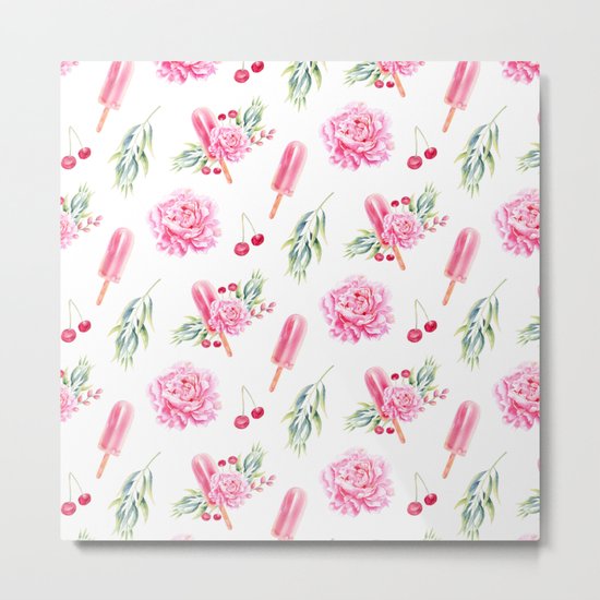 Tropical Chill Rose Metal Print