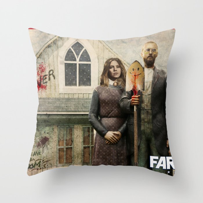 Far Cry Gothic Throw Pillow