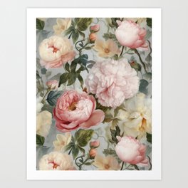 Positivity in Bloom: Enchanting Watercolor Floral Garden Art Print