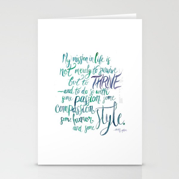 Maya Angelou Knows  Stationery Cards