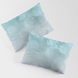 Aqua Turquoise Grey Soft Gradient Bokeh Lights Pillow Sham
