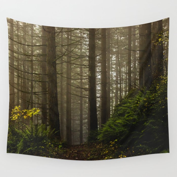 PNW Forest Hiking Adventure VI Wall Tapestry