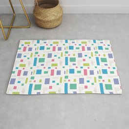 Colorful rectangles Area & Throw Rug