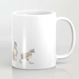 Quail Family with Mom and Babies Coffee Mug